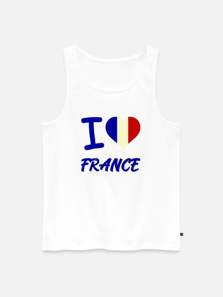 I Love France - Men's Premium Organic Tank Top - white
