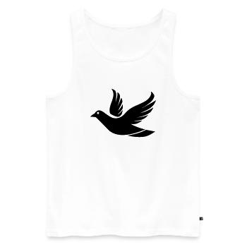 Fliegende Taube im Himmel - Illustration - Männer Premium Bio Tank Top - Weiß - Vorne - AI Model Male 178 light (178cm)