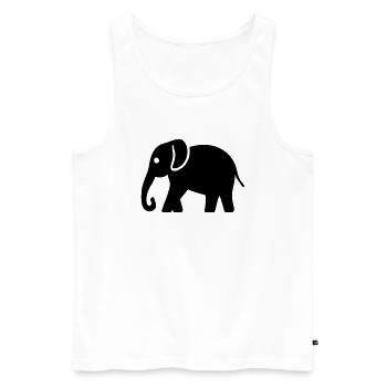 Elefant - Männer Premium Bio Tank Top - Weiß - Vorne - AI Model Male 178 light (178cm)