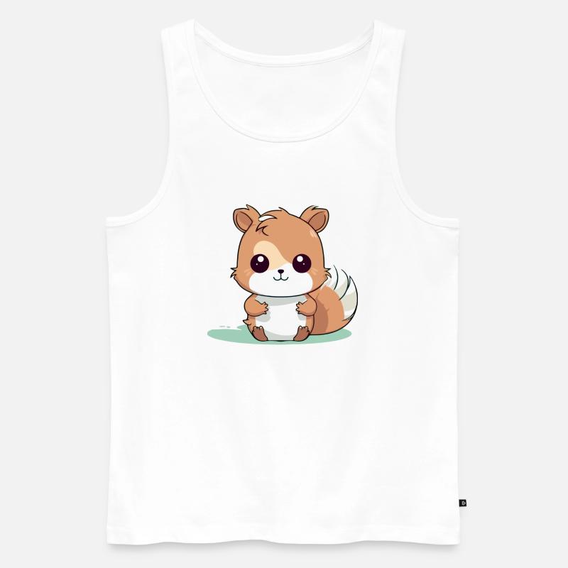 Loo das Eichhörnchen - Männer Premium Bio Tank Top - Weiß