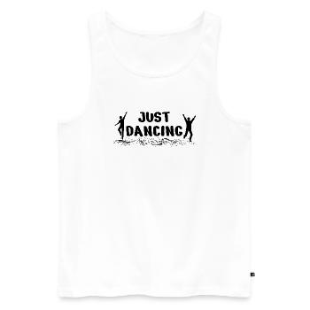 Dancing Dance Music - Männer Premium Bio Tank Top - Weiß - Vorne - Michal (187cm)