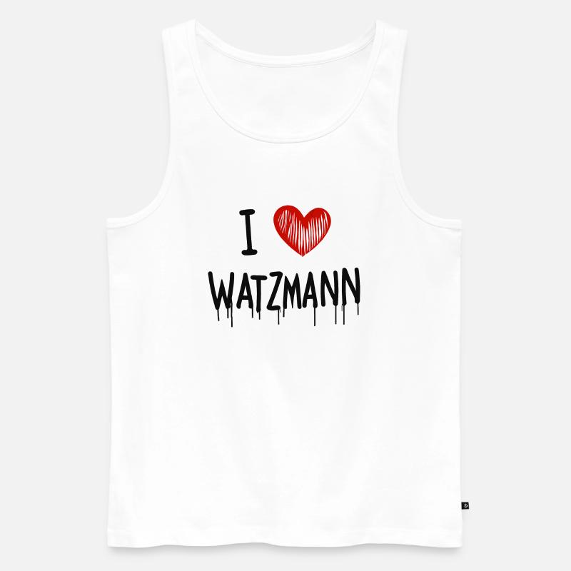 Watzmann - Berge Leidenschaft Liebe - Männer Premium Bio Tank Top - Weiß