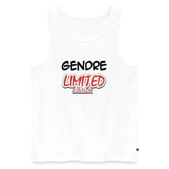 GENDRE LIMITED EDITION - Männer Premium Bio Tank Top - Weiß - Vorne - Michal (187cm)