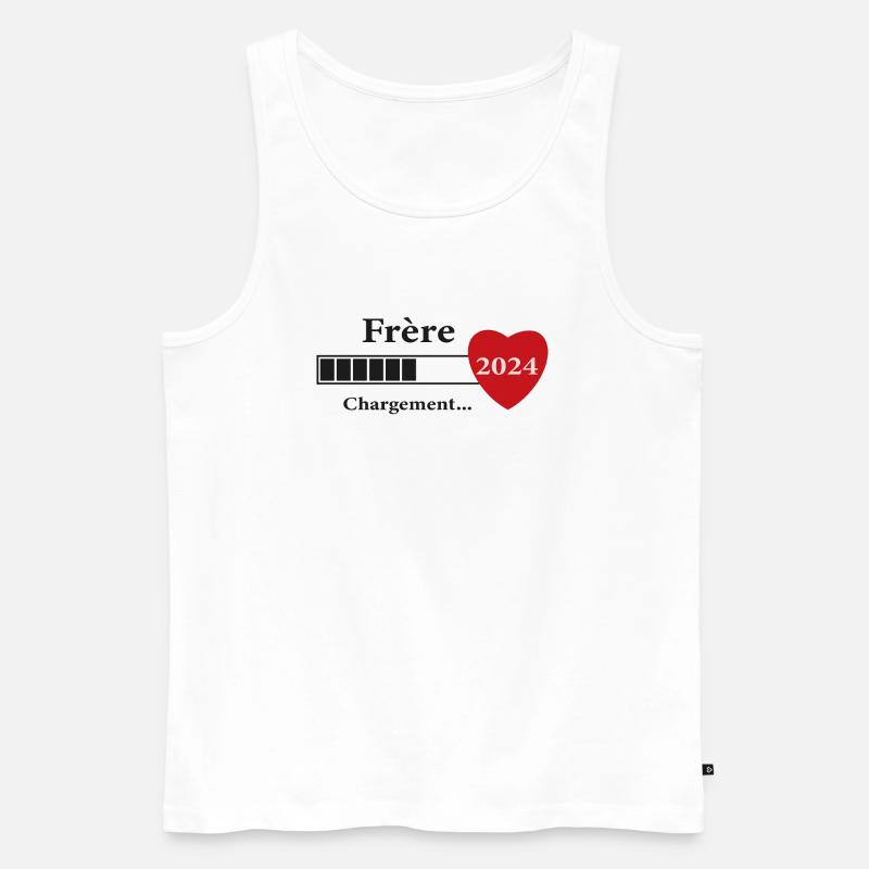 Brother - Future Brother Loading - Männer Premium Bio Tank Top - Weiß