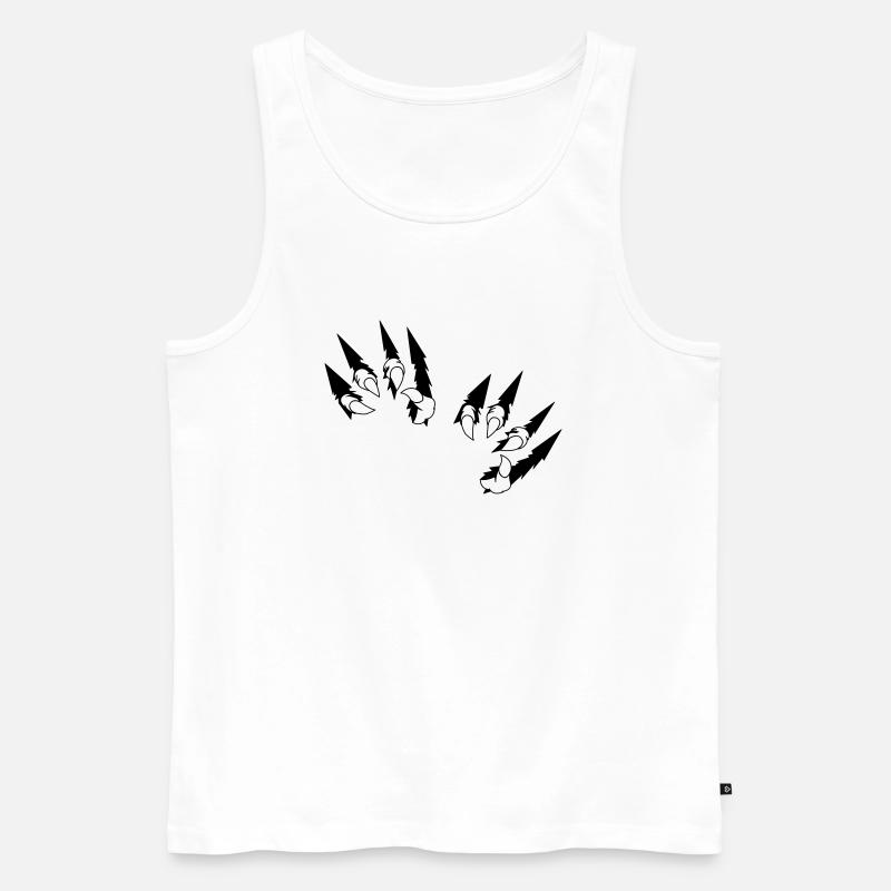 animal claws 2 - Männer Premium Bio Tank Top - Weiß