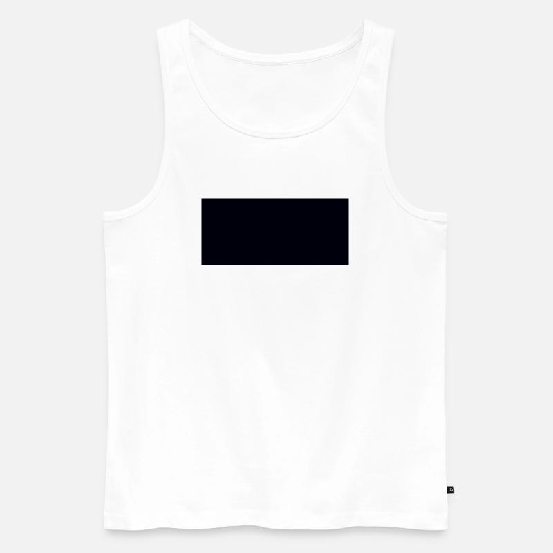 Fetter schwarzer Balken - Männer Premium Bio Tank Top - Weiß