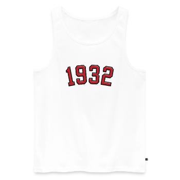 Année de naissance sport 1932 - Débardeur bio Premium Homme - blanc - Devant - Michal (187cm)
