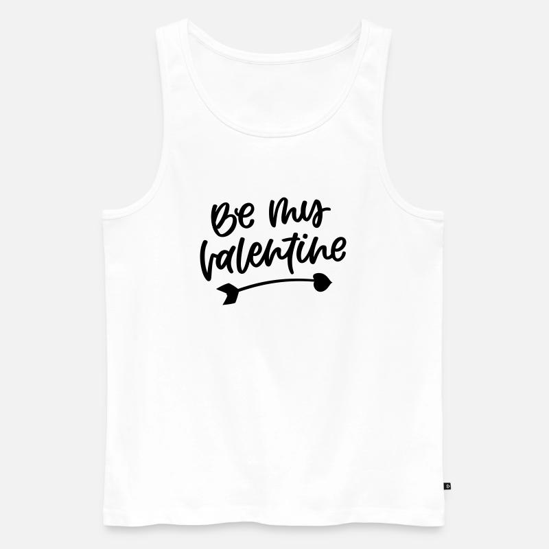 Be My Valentine - Männer Premium Bio Tank Top - Weiß