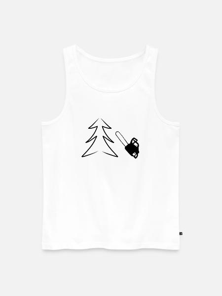 Motorsäge - Männer Premium Bio Tank Top - Weiß