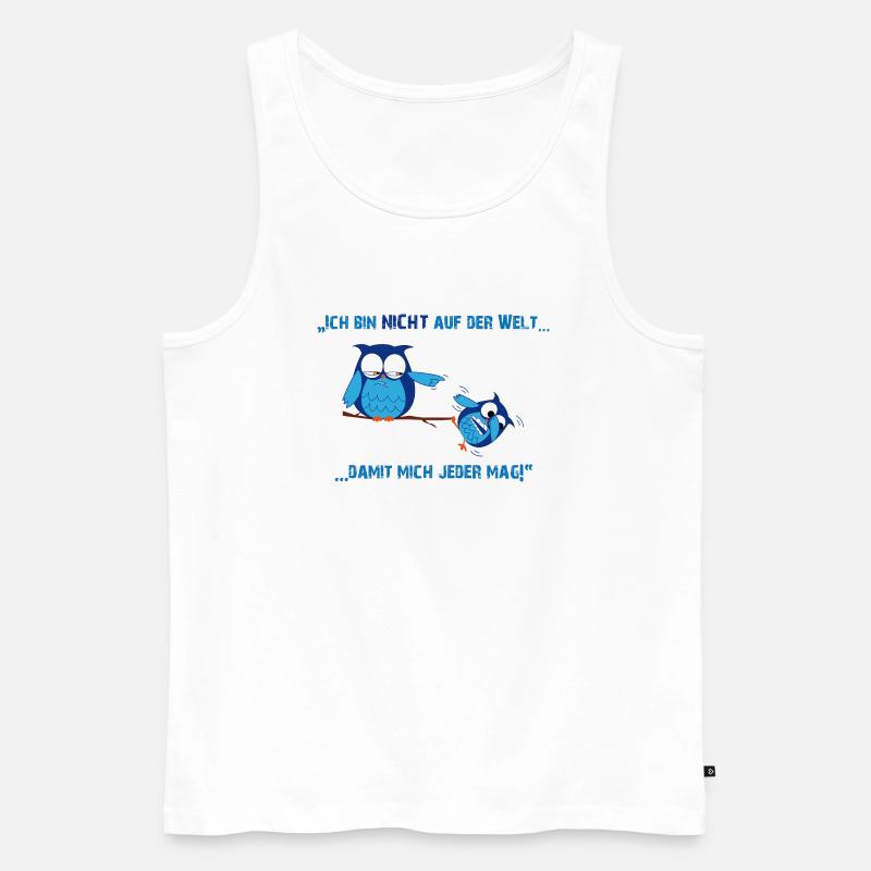 Böse Eule - Männer Premium Bio Tank Top - Weiß