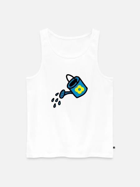 Watering Can 3 - Men's Premium Organic Tank Top - white