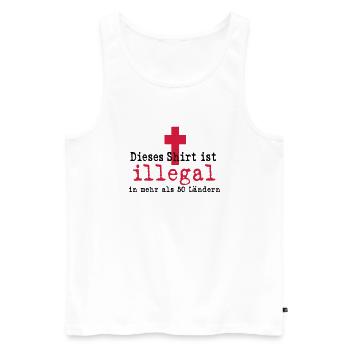 illegal - Männer Premium Bio Tank Top - Weiß - Vorne - Michal (187cm)
