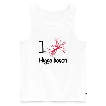 I love Higgs boson - Débardeur bio Premium Homme - blanc - Devant - Michal (187cm)