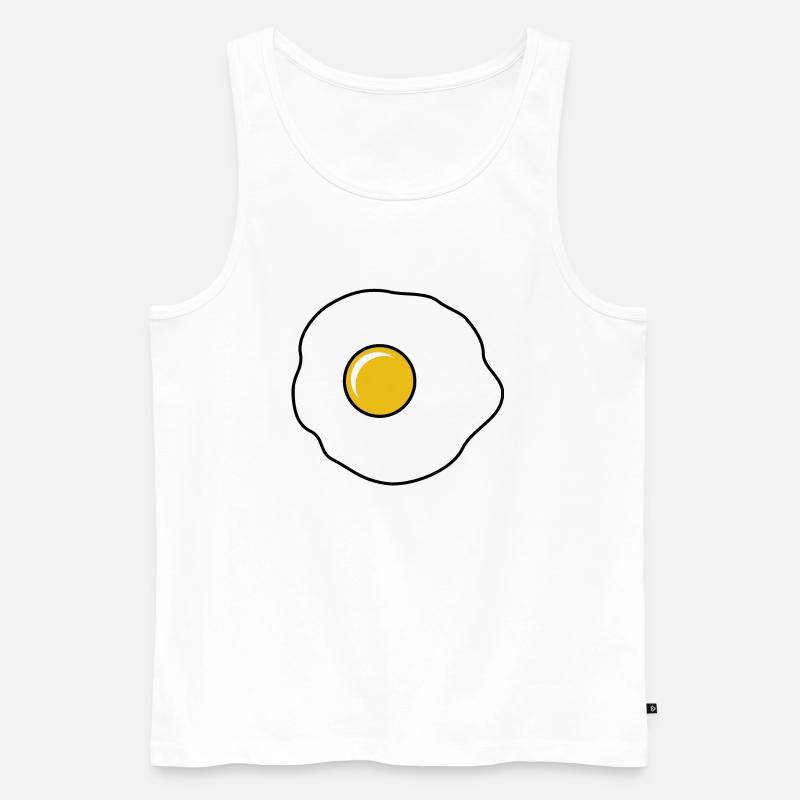 Spiegelei - Männer Premium Bio Tank Top - Weiß