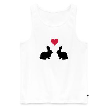 Love Hasen - Männer Premium Bio Tank Top - Weiß - Vorne - Michal (187cm)