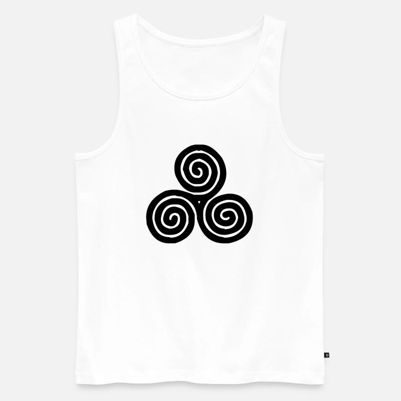 keltisch - Männer Premium Bio Tank Top - Weiß