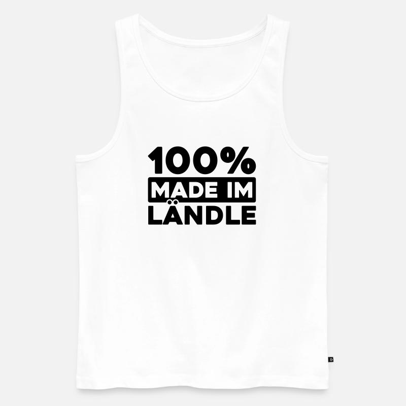 100% made im Ländle - Männer Premium Bio Tank Top - Weiß