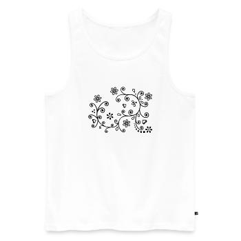 Blumenranke Blumen Blüte Blume Formen - Männer Premium Bio Tank Top - Weiß - Vorne - AI Model Male 178 light (178cm)