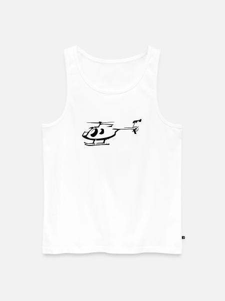 hubschrauber - Männer Premium Bio Tank Top - Weiß
