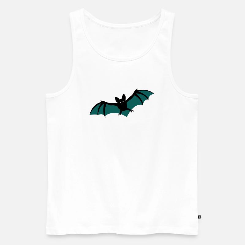 Fledermaus - Männer Premium Bio Tank Top - Weiß