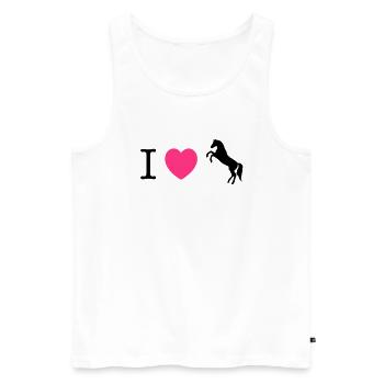 I love Ponies wild horse - this design lets you - Men's Premium Organic Tank Top - white - Front - AI Model Male 178 light (178cm)