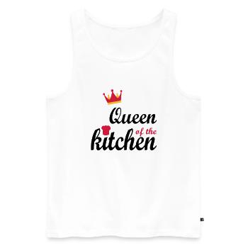 cooking - Men's Premium Organic Tank Top - white - Front - AI Model Male 178 light (178cm)