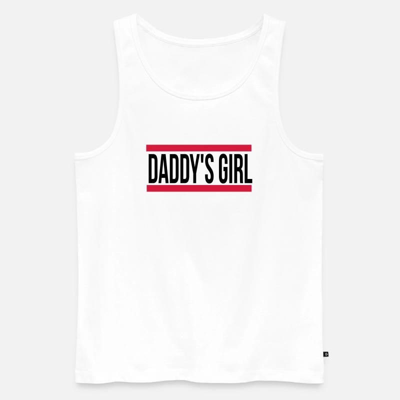 daddy´s girl - Männer Premium Bio Tank Top - Weiß