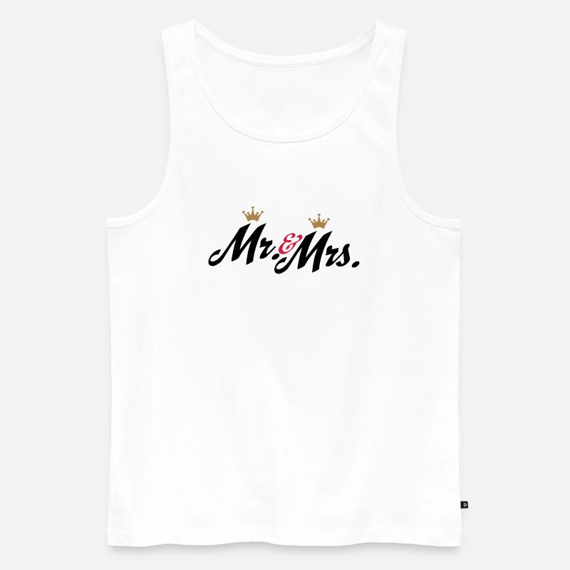 hochzeit - Männer Premium Bio Tank Top - Weiß