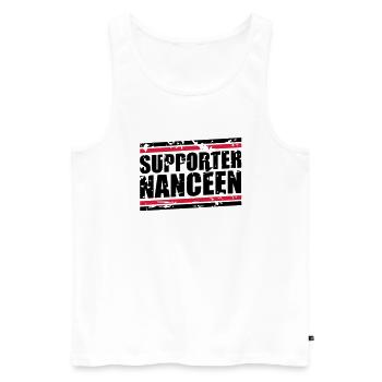 Supporter Nanceen vintage - Débardeur bio Premium Homme - blanc - Devant - AI Model Male 178 light (178cm)