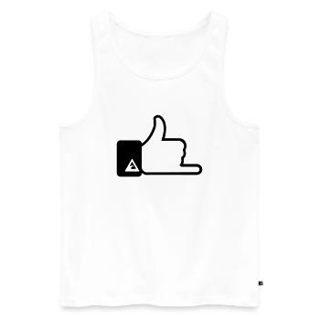 Surf Hand sign - Men's Premium Organic Tank Top - white - Front - AI Model Male 178 light (178cm)