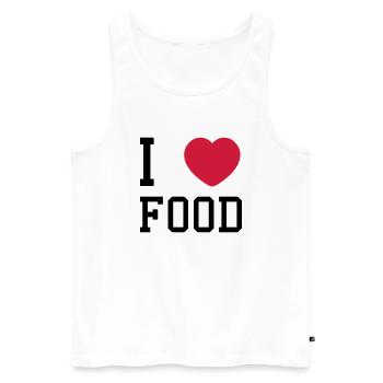 i heart food - Männer Premium Bio Tank Top - Weiß - Vorne - AI Model Male 178 light (178cm)