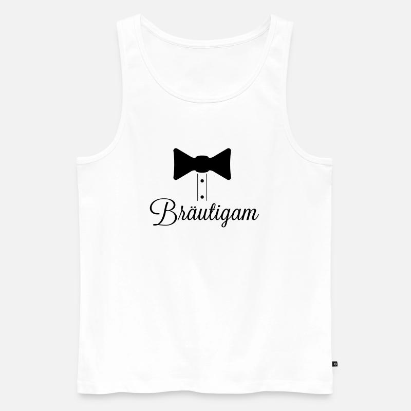 bräutigam - Männer Premium Bio Tank Top - Weiß