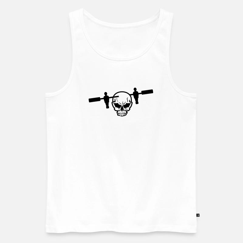 Tischfussball - Männer Premium Bio Tank Top - Weiß