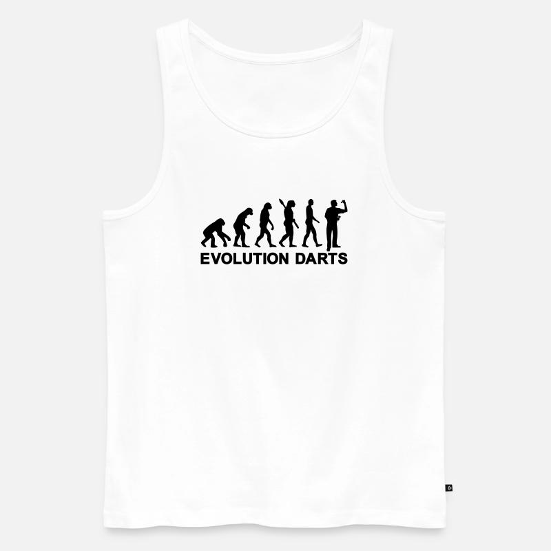 Evolution Darts - Männer Premium Bio Tank Top - Weiß