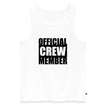 Official Crew Member - Débardeur bio Premium Homme - blanc - Devant - Michal (187cm)