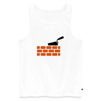 Mason - Men's Premium Organic Tank Top - white - Front - AI Model Male 178 light (178cm)