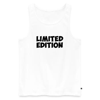 limited edition citation humour je suis cadeau - Débardeur bio Premium Homme - blanc - Devant - Michal (187cm)