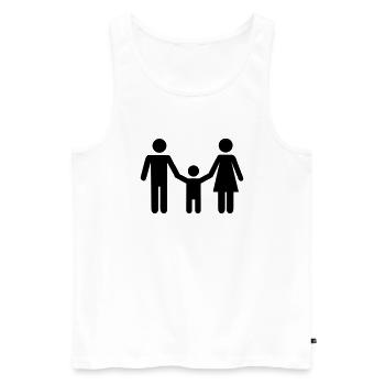 Familie - Männer Premium Bio Tank Top - Weiß - Vorne - Michal (187cm)
