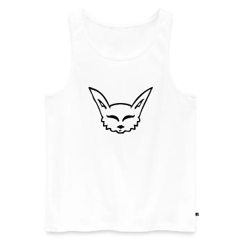 Fuchs - Männer Premium Bio Tank Top - Weiß - Vorne - AI Model Male 178 light (178cm)
