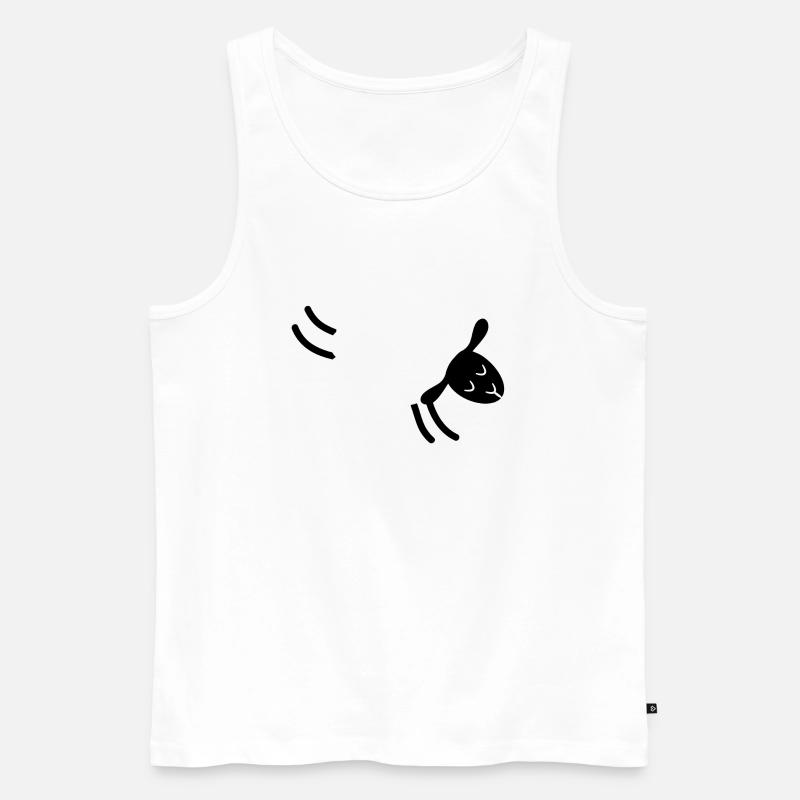 Jumping Sheep - Männer Premium Bio Tank Top - Weiß