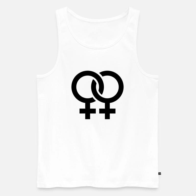 Lesbisch - Männer Premium Bio Tank Top - Weiß