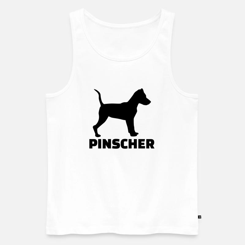Pinscher - Männer Premium Bio Tank Top - Weiß