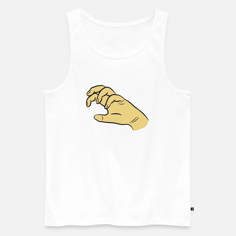 Hand klaue - Männer Premium Bio Tank Top - Weiß
