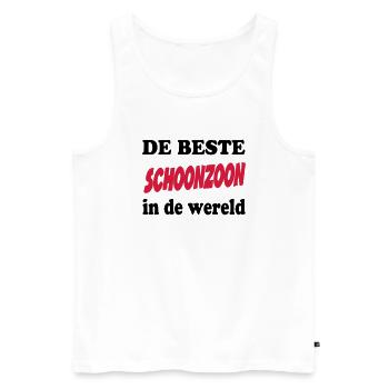 De beste schoonzoon in de wereld - Men's Premium Organic Tank Top - white - Front - Michal (187cm)