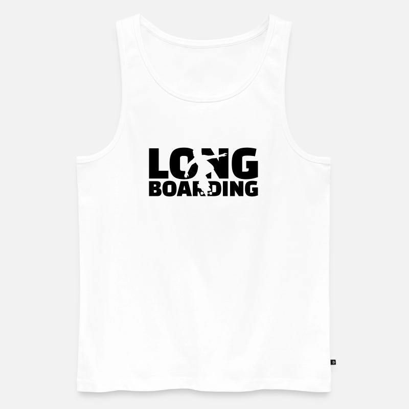 Longboard - Männer Premium Bio Tank Top - Weiß