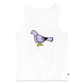 taube - Men's Premium Organic Tank Top - white - Front - Michal (187cm)