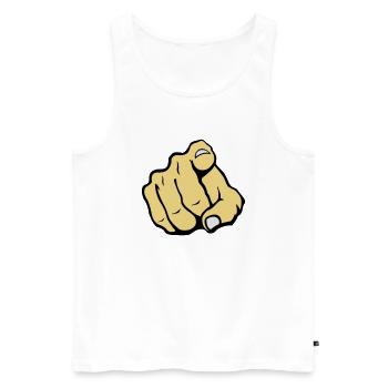 hand_you_2 - Männer Premium Bio Tank Top - Weiß - Vorne - Michal (187cm)