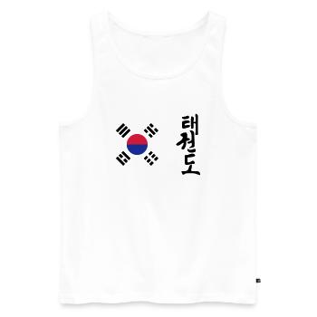 Taekwondo Taekwondoin Tae-Kwon-Do Tae Kwon Do - Männer Premium Bio Tank Top - Weiß - Vorne - AI Model Male 178 light (178cm)