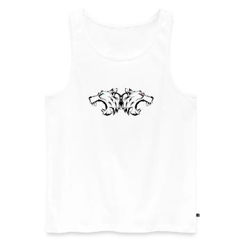 wolf_wildlife_002 - Débardeur bio Premium Homme - blanc - Devant - Michal (187cm)