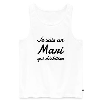 Marriage Wedding Husband Mari Love Mariage Ehemann - Men's Premium Organic Tank Top - white - Front - AI Model Male 178 light (178cm)